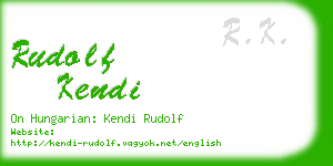 rudolf kendi business card